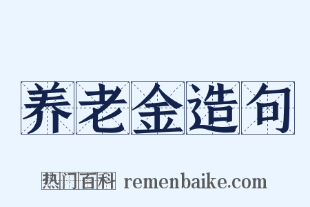 养老金造句是什么意思的图片